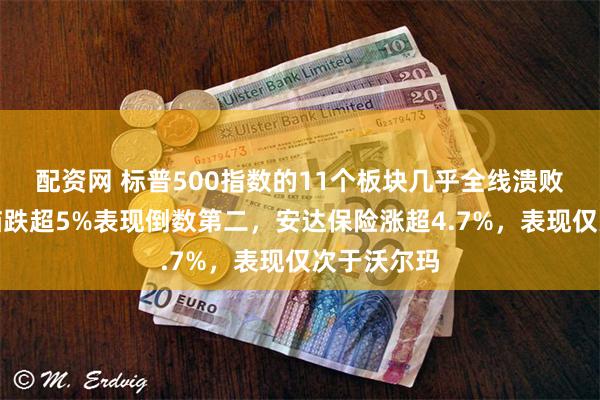 配资网 标普500指数的11个板块几乎全线溃败，超微电脑跌超5%表现倒数第二，安达保险涨超4.7%，表现仅次于沃尔玛