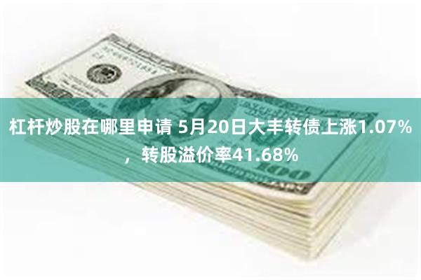 杠杆炒股在哪里申请 5月20日大丰转债上涨1.07%，转股溢价率41.68%