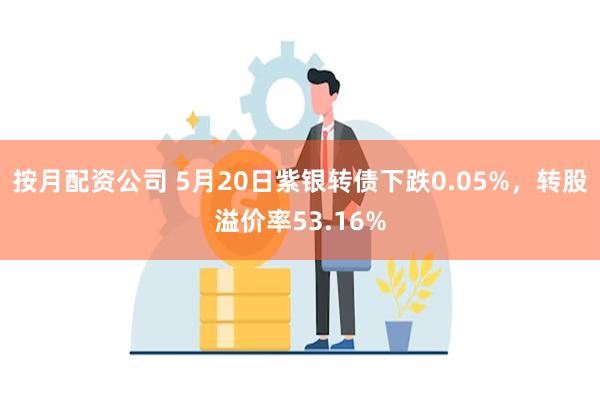 按月配资公司 5月20日紫银转债下跌0.05%，转股溢价率53.16%