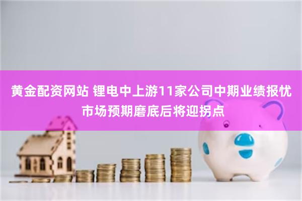 黄金配资网站 锂电中上游11家公司中期业绩报忧 市场预期磨底后将迎拐点